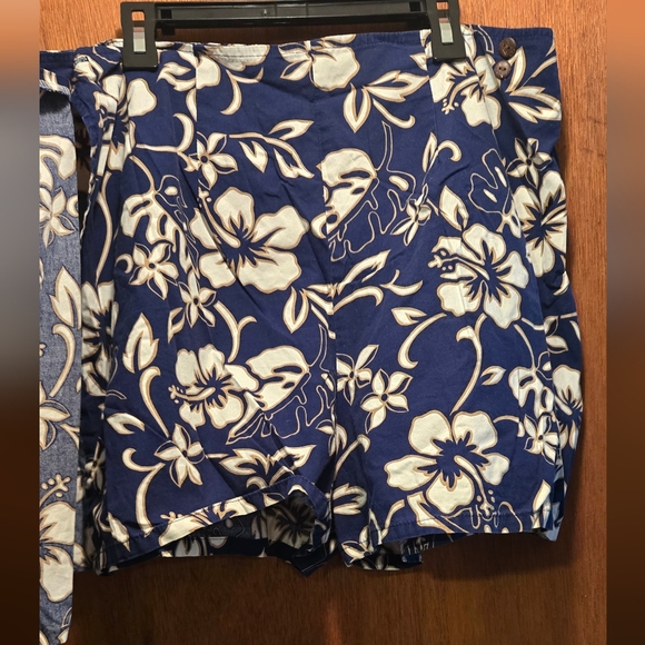 Hilo Hattie Hawaiian Original NWOT Blue Floral Skort szL - Picture 6 of 7